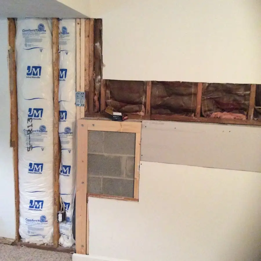 Wall insulation replacement during Odor Removal & Deodorization in Kiryas Joel